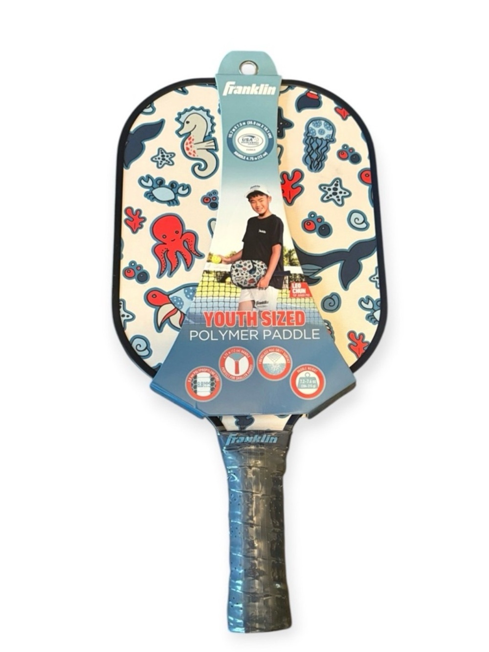 Franklin Youth Polymer Paddle - Ocean Creatures Print